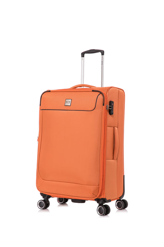 ATX Luggage Medium Suitcase Expandable Soft Shell Durable Lightweight Hold Check in Trolley Case Bag with 4 Wheels Built-in TSA Lock (ATX786)