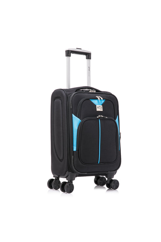 ATX Luggage 55cm Cabin Suitcase Super Lightweight Small Suitcase Approved for 100+ Airlines Including EasyJet, Ryanair, British Airways & Virgin Atlantic (ATX634-B)