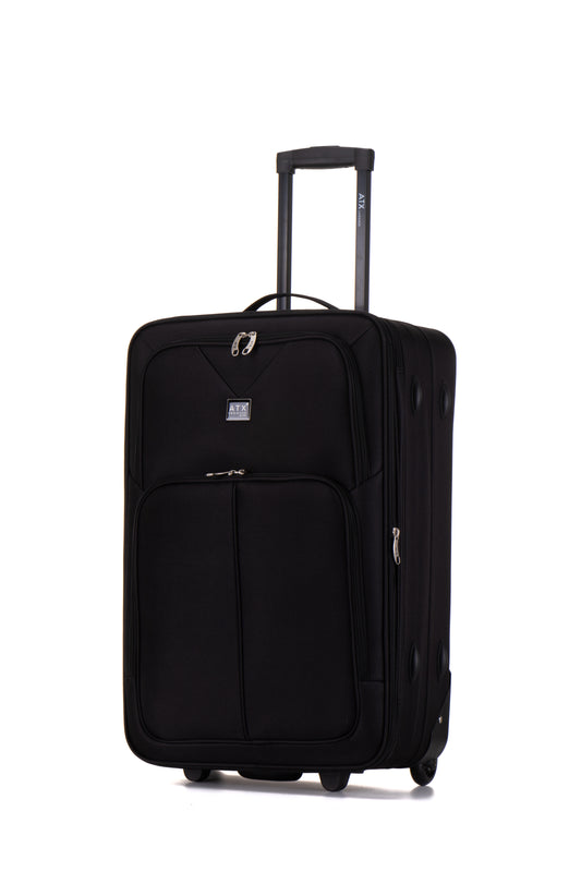 Medium Suitcase 26" Expandable Durable Lightweight Suitcases with 2 Wheels and Built-in 3 Digit Combination Lock 79 Liters (ATX631)