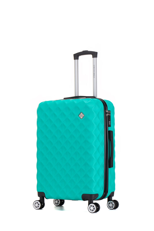 Preston Morgan Medium Suitcase ABS Hard Shell on 4 Dual Spinner Wheels