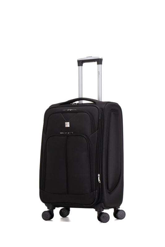 ATX Luggage 24" Medium Suitcase Softshell Hold Check in Expandable Durable Lightweight 4 Dual Spinner Wheels and Built-in 3 Digit Combination Lock  (ATX634)