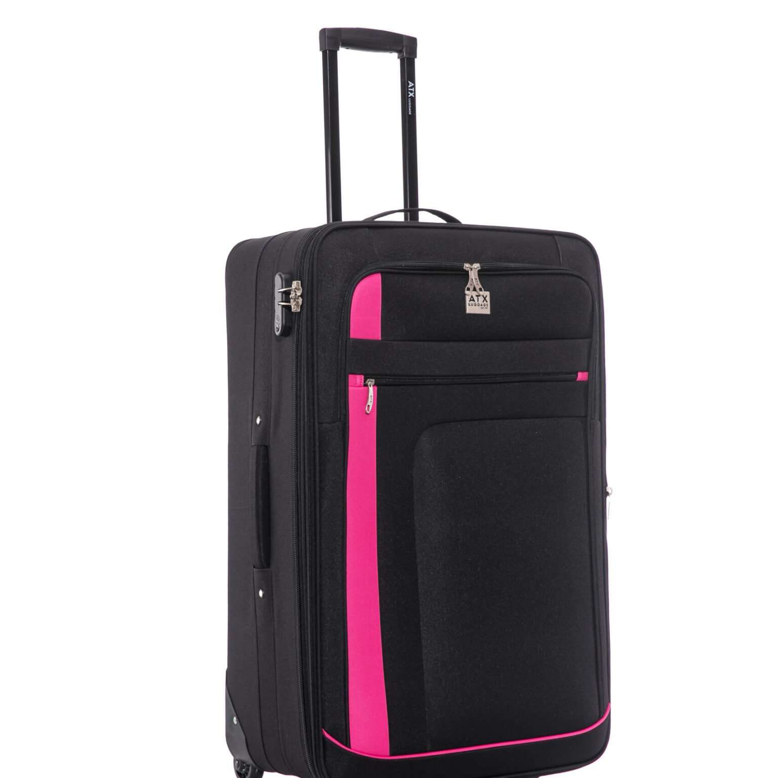 ATX Luggage 55x35x20cm Cabin Suitcase-Lightweight Softshell Carry-ons Approved for Ryanair EasyJet British Airways with 2 Wheels and Built-in Combination Lock